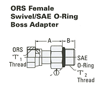 ORS Female Swivel-SAE O-Ring Boss Adp